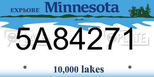 5A84271 Minnesota License Plate