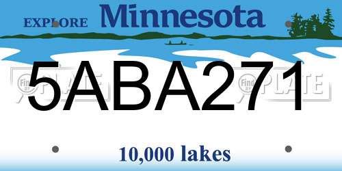 5ABA271 Minnesota License Plate