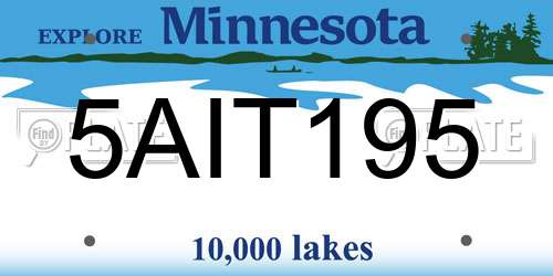 5AIT195 Minnesota License Plate
