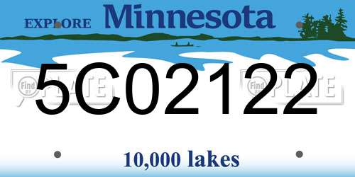 5C02122 Minnesota License Plate
