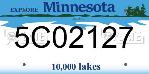 5C02127 Minnesota License Plate