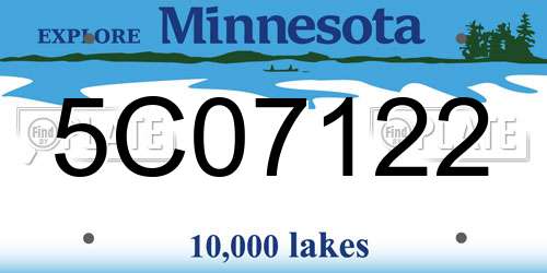 5C07122 Minnesota License Plate