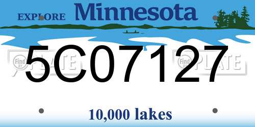 5C07127 Minnesota License Plate