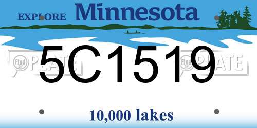5C1519 Minnesota License Plate