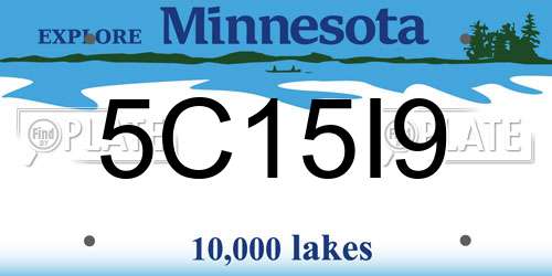 5C15I9 Minnesota License Plate