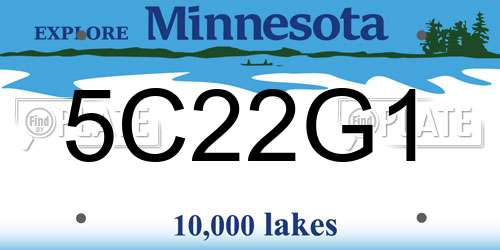 5C22G1 Minnesota License Plate