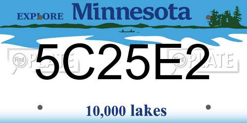 5C25E2 Minnesota License Plate