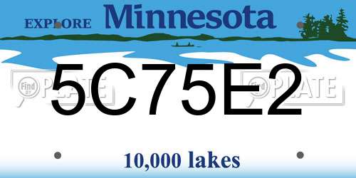 5C75E2 Minnesota License Plate