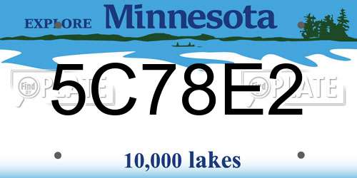 5C78E2 Minnesota License Plate