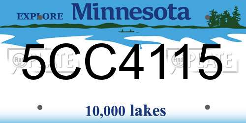5CC4115 Minnesota License Plate