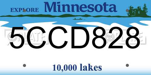 5CCD828 Minnesota License Plate