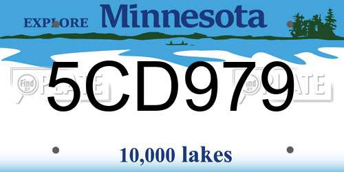 5CD979 Minnesota License Plate