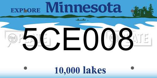 5CE008 Minnesota License Plate