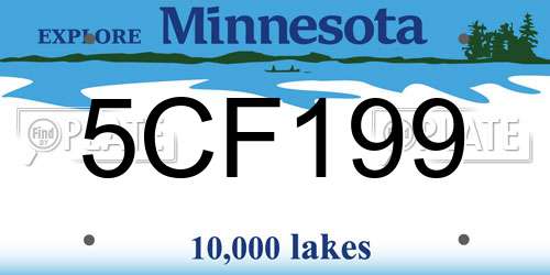 5CF199 Minnesota License Plate