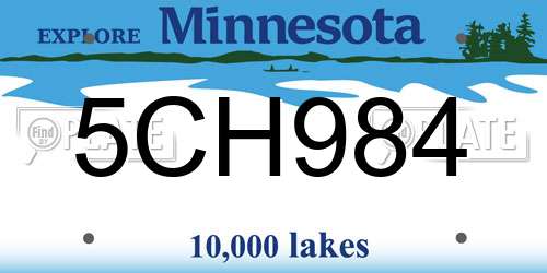 5CH984 Minnesota License Plate