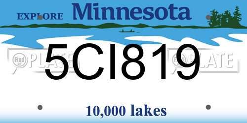 5CI819 Minnesota License Plate
