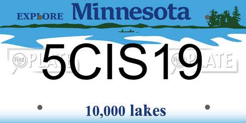 5CIS19 Minnesota License Plate