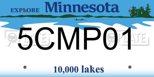 5CMP01 Minnesota License Plate