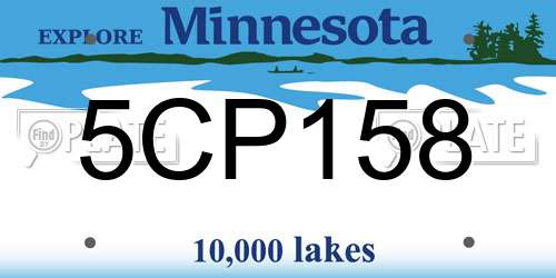5CP158 Minnesota License Plate