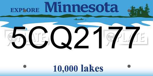 5CQ2177 Minnesota License Plate