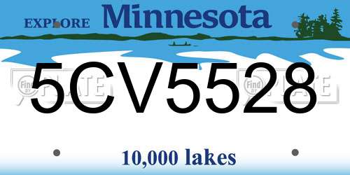 5CV5528 Minnesota License Plate