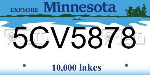 5CV5878 Minnesota License Plate