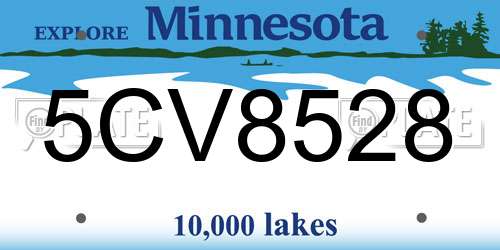 5CV8528 Minnesota License Plate