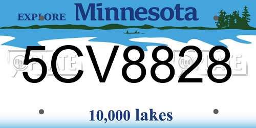 5CV8828 Minnesota License Plate