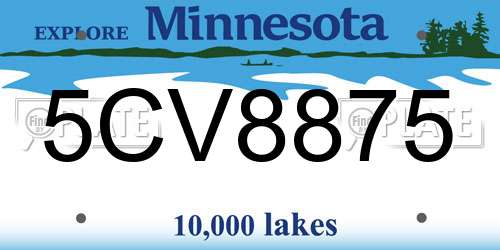 5CV8875 Minnesota License Plate