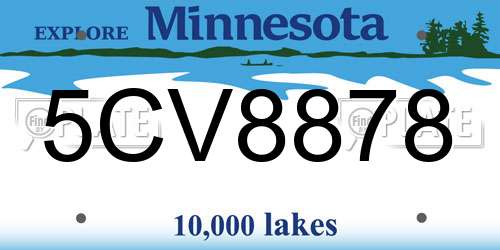 5CV8878 Minnesota License Plate
