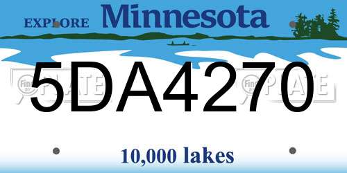 5DA4270 Minnesota License Plate