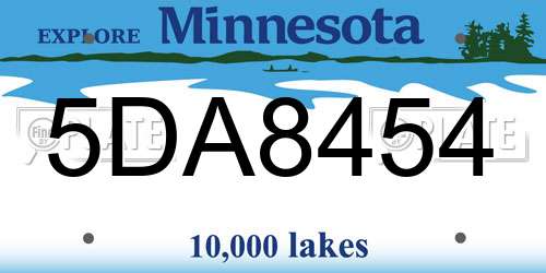 5DA8454 Minnesota License Plate