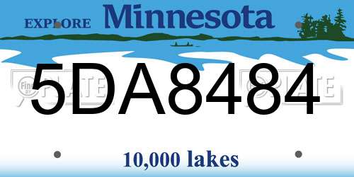 5DA8484 Minnesota License Plate