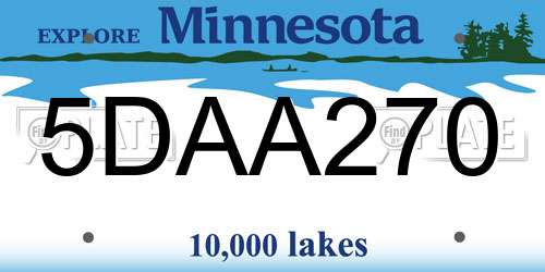 5DAA270 Minnesota License Plate