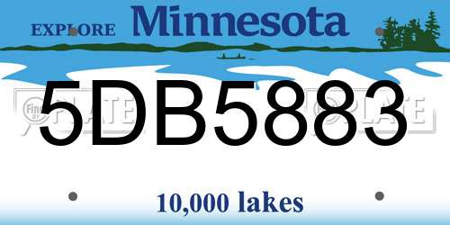 5DB5883 Minnesota License Plate