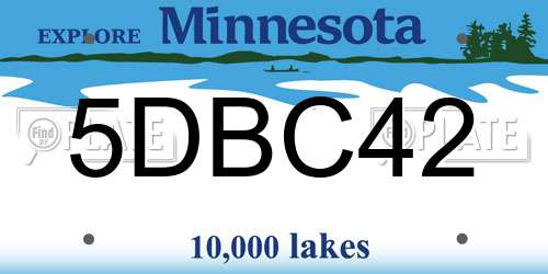 5DBC42 Minnesota License Plate