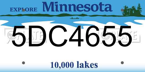 5DC4655 Minnesota License Plate