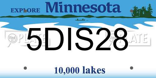 5DIS28 Minnesota License Plate
