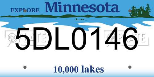 5DL0146 Minnesota License Plate