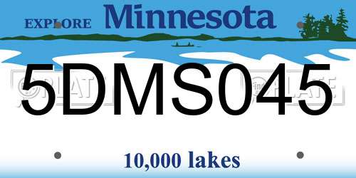 5DMS045 Minnesota License Plate