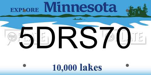 5DRS70 Minnesota License Plate