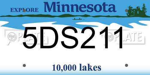 5DS211 Minnesota License Plate