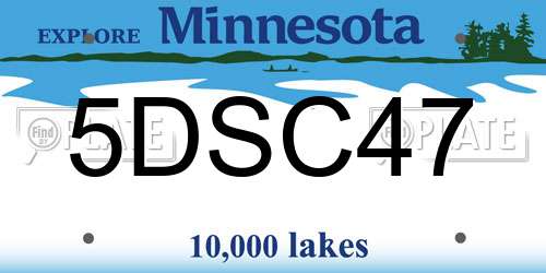 5DSC47 Minnesota License Plate