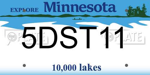 5DST11 Minnesota License Plate
