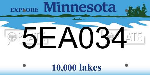 5EA034 Minnesota License Plate
