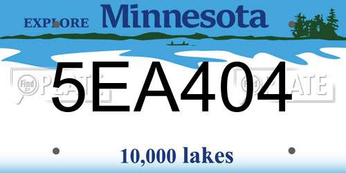 5EA404 Minnesota License Plate