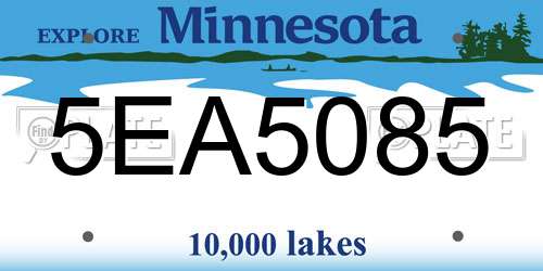 5EA5085 Minnesota License Plate
