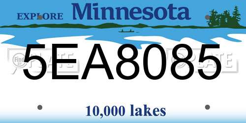 5EA8085 Minnesota License Plate