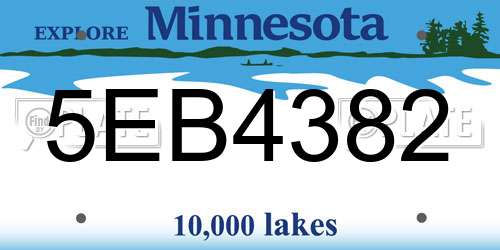 5EB4382 Minnesota License Plate