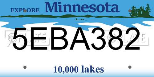 5EBA382 Minnesota License Plate